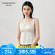 科蒙.博卡2025春夏重磅桑蠶絲新款背心女彈力緞面v領(lǐng)無(wú)袖打底女裝 灰色 XL