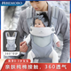 Bemobo嬰兒背帶前抱式多功能四季通用初生寶寶背巾抱娃神器360外出遛娃 灰藍(lán)色