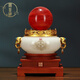 錦呈祥琉璃玉石聚寶盆擺件鴻運當(dāng)頭玄關(guān)客廳裝飾喬遷公司店鋪開業(yè)禮物 小號