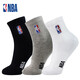 NBA襪子男士夏季休閑運(yùn)動(dòng)襪吸汗無骨精梳棉襪刺繡訓(xùn)練跑步籃球襪3雙
