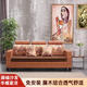 姝貴尚品（ShuGuiSP）小戶型客廳藤沙發(fā)藤藝藤編單雙三人休閑藤椅茶幾腳踏貴妃椅組合 橘黃藤+黃金布三人位2米