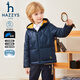 哈吉斯（HAZZYS）童裝男女童羽絨服冬新款紅品抑菌防靜電防風(fēng)保暖輕薄款羽絨服 藏藍 155