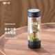 萬(wàn)象（WANXIANG）雙層茶水分離玻璃杯V258L藍(lán)灰色310ML商務(wù)辦公禮盒裝機(jī)械開(kāi)關(guān)水杯