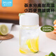 Diller迷你玻璃杯女小巧便攜高顏值耐高溫小容量水杯帶茶隔學(xué)生口袋杯子 575-白色-350ml