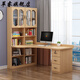 革睿2025新款實(shí)木轉角臥室現代簡(jiǎn)約學(xué)生學(xué)習桌書(shū)桌書(shū)架組合臺式電腦桌 120*80無(wú)柜門(mén)【顏色備注】 桌面厚度1.7cm