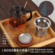 ORTOR手柄茶杯泡茶水杯子帶茶漏帶蓋杯大容量玻璃家用辦公單層杯禮品杯 BOSS尊享六件套
