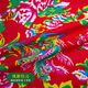 合彩美東北大花布東北大花布純棉紅色鳳凰牡丹布料民族風(fēng)桌布衣服被套床 紅色(寬1.5米)