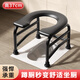 KarLot老人坐便椅坐便器家用坐便凳移動(dòng)馬桶凳大便座椅病人老年廁所凳 坐便椅【黑色開口U型】高37CM
