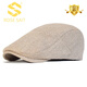 ROSE SAIT貝雷帽男2025春秋棉麻透氣四季款英倫休閑文藝復古前進(jìn)帽男 米色 均碼 可調56-59C左右