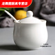 花安家油潑辣子罐陶瓷調(diào)罐鹽罐糖罐醋壺精罐麻油罐調(diào)料罐瓶鹽罐油潑 古形純白