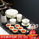 江南秋影高檔茶具套裝家用整套功夫中式羊脂玉白瓷玻璃蓋碗茶壺茶杯禮品 萬(wàn)里江山10頭+茶壺+六君子+茶洗