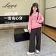 Lavi童裝女童運(yùn)動(dòng)套裝兒童衛(wèi)衣長(zhǎng)褲中大童春裝兩件套 櫻花粉 165 