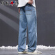 增致牛仔（zengzhi）天絲薄款直筒男士牛仔褲男款2025春夏透氣高街直筒長(cháng)褲子男褲