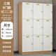 統享更衣柜員工柜密碼鎖四門(mén)六門(mén)瑜伽館存包柜帶鎖定制洗浴中心儲物柜 3層9門(mén)（鑰匙鎖包安裝）