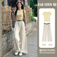 早美（ZaoMei）休閑褲女夏季女裝新款穿搭一整套多巴胺減齡時尚兩件套裝褲子女 上衣+闊腿褲子 M