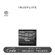 INJOYLIFE 錢(qián)包女鱷魚(yú)紋真皮折疊優(yōu)雅短款錢(qián)夾女生三折小皮夾 黑色