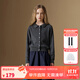 ELLE KIDS童裝 娃娃領(lǐng)針織開(kāi)衫女兒童秋季新款學(xué)院風(fēng)字母繡花毛衣 灰色 165 (M)