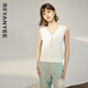 顏域時(shí)尚百搭背心針織衫女裝2024春季簡(jiǎn)約打底衫內搭上衣 白色 L/40
