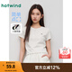 熱風(fēng)（Hotwind）女士t恤正肩短袖25年夏季新款刺繡小花修身顯瘦百搭打底衫短T恤女 60淺灰 M