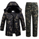 荶噶迷彩軍棉大衣冬季男加厚中長(cháng)款防水棉服防寒可脫卸內膽勞保棉襖 【黑鷹】升級款防水套裝 190/4XL 【適合190-220斤】