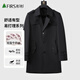 杉杉（FIRS）風(fēng)衣外套男秋冬新款商務(wù)休閑加厚中青年披風(fēng)垂順?lè )I(lǐng)上衣 黑色 常規 L