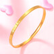 蒂蔻（Tico）LOVE足金999黃金手鐲女士5G硬金素圈金鐲子女朋友老婆生日禮物