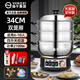 揚子電蒸鍋燉蒸煮一體304不銹鋼多功能電鍋電煮鍋電炒鍋電火鍋家用大容量蒸包子磁爐鍋一體2025新款 5.5L -34cm雙蒸籠【加厚款6-8人】 定時(shí)款-304不銹鋼【0涂層】