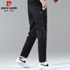 皮爾卡丹（pierre cardin）商務(wù)休閑褲男夏季薄款修身直筒褲男士彈力高端褲子男裝 黑色 32