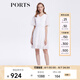 PORTS寶姿女裝春季奶油白蕾絲紋理玻璃紗針織連衣裙SM8K214MZE018 奶白色 S