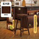 徹徹實(shí)木吧臺(tái)凳家用島臺(tái)餐桌高腳凳子餐廳咖啡廳酒吧椅前臺(tái)接待吧臺(tái)椅 胡桃色【進(jìn)口橡膠木】坐高63cm