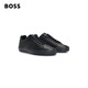 BOSS【禮物】男士光面和粒面混合人造皮革運(yùn)動(dòng)鞋 005-黑色 40