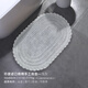沐麗爾（amarelle）mat08進(jìn)口酒店加厚純棉地墊浴室吸水衛生間腳墊家用防滑橢圓形 【進(jìn)口棉純手工】淺灰色 50CM×80CM