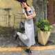 沂懿連衣裙女裙子夏天女裝2025新款少女感顯瘦遮肚子長(zhǎng)裙小個(gè)子溫柔風(fēng) 假兩件蝴蝶結(jié)連衣裙【灰色】 M 【建議95-110斤】