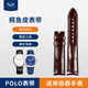 NIK適用伯爵表帶鱷魚皮POLO時(shí)來(lái)運(yùn)轉(zhuǎn)ALTIPLANO超薄POSSESSION真皮男 棕色 20mm
