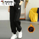 啄木鳥（TUCANO）加絨加厚保暖褲子女士秋冬休閑衛(wèi)褲簡(jiǎn)約胖m顯瘦束腳褲寬松運(yùn)動(dòng)褲1 黑色【加厚】 加絨 XL 建議121-140斤