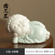 鳳陶凰（FENG TAO  HUANG）白瓷茶寵擺件可養(yǎng)茶玩小和尚茶藝茶臺精品個性創(chuàng)意茶道茶具配件 白瓷-小臥佛