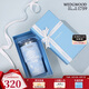 WEDGWOOD[結婚禮物]陶瓷內膽漫游美境吸管杯藍592ml保冷杯保溫杯高顏值