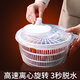 家の物語食品級廚房蔬菜脫水器蔬菜沙拉甩干器瀝水籃果蔬干濕分離脫水機 可瀝水收納籃【白色1個】 3L