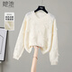 她池流蘇針織衫2026春裝新款女裝時(shí)尚鏤空淑女圓領(lǐng)寬松上衣