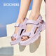 斯凱奇（Skechers）布丁涼鞋夏季女鞋舒適百搭休閑沙灘鞋外穿厚底拖鞋女119846 薰衣草色/LAV 37