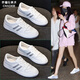 狄德拉真皮大碼41-43小白鞋女2025春夏秋新款百搭平底圓頭系帶休閑板鞋 白色 40 (250mm) 標(biāo)準(zhǔn)碼