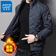 真維斯夾克男2025春秋季新款潮流棉服休閑時尚百搭立領(lǐng)春秋上衣外套男士 深藍 L