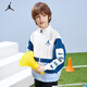 NIKE JORDAN 耐克AJ童裝男童夾克外套春秋新款兒童網(wǎng)眼透氣外套 寧?kù)o色 130 /64 【建議身高116-122cm】