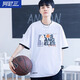 阿尼三涼感t恤男夏季青少年冰絲短袖2025新款潮流帥氣初高中學(xué)生速干衣 白色（單短袖） L （105-125斤）