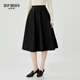 深呼吸DEEP BREATH女裝松緊腰針織半身傘裙A200317 黑 XL (5)