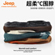 Jeep脖套男冬季加絨男士護(hù)頸巾小圍脖女兩用圍巾騎行護(hù)脖子保暖套防風(fēng) 深綠條紋（加絨） 均碼