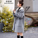 佰藍(lán)嬌雙面羊絨大衣女中長款2025春秋季女裝新款小個(gè)子休閑洋氣毛呢外套 灰色 S （建議95-110斤）