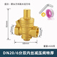 杰洲自來水減壓閥可調(diào)式管道閥熱凈水器家用4分6分DN15全銅加厚可調(diào)節(jié) 6分/DN20減壓閥(特厚)不帶表
