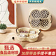 菲享新年干果盤(pán)零食盤(pán)客廳茶幾糖果盒2024新款家用水果盤(pán)擺放堅(jiān)果盒子 【奶油白黑色提手款】 （四分格）可拆卸隔板卡槽