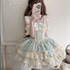 OIMG小芙蝶藍綠紫洛麗塔法式可愛(ài)優(yōu)雅芭蕾風(fēng)高定蛋糕裙連衣裙Lolita 綠色小芙蝶jsk 送拖尾+飛機盒 L
